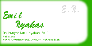 emil nyakas business card